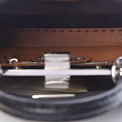 Fendi Cuoio Romano Selleria Bi-Color Mini Peekaboo Iconic Satchel Black Mou 5 of 10