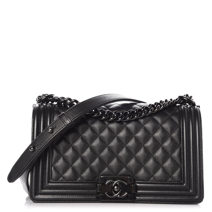 Chanel Caviar Quilted Medium Boy Flap So Black 1 of 8