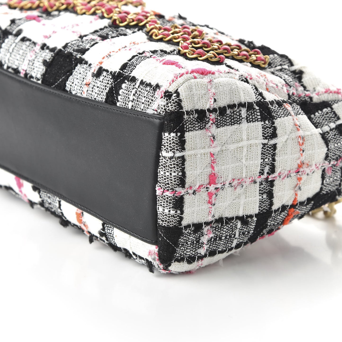 Tweed Calfskin Signe Hobo Coral White Black