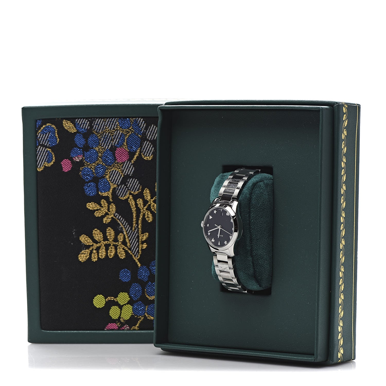 Gucci Stainless Steel 27mm G-Timeless Charm Quartz Watch Black 7 of 7