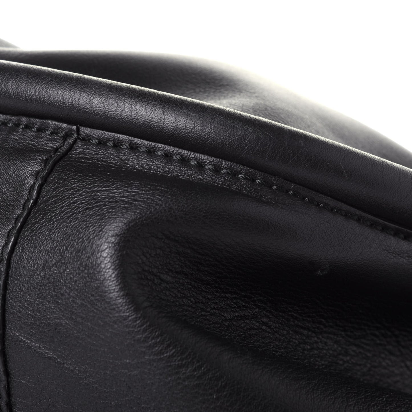 Calfskin XL Ruched Tote Black