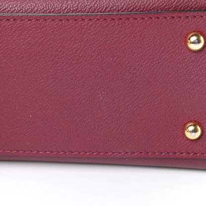 Burberry Soft Grain Calfskin Small Buckle Tote Dark Plum 15 of 22