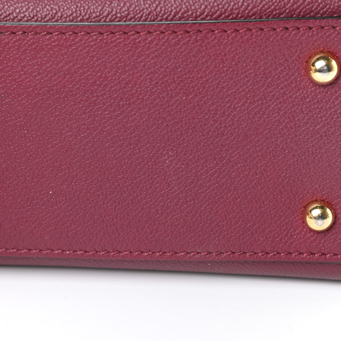 Soft Grain Calfskin Small Buckle Tote Dark Plum