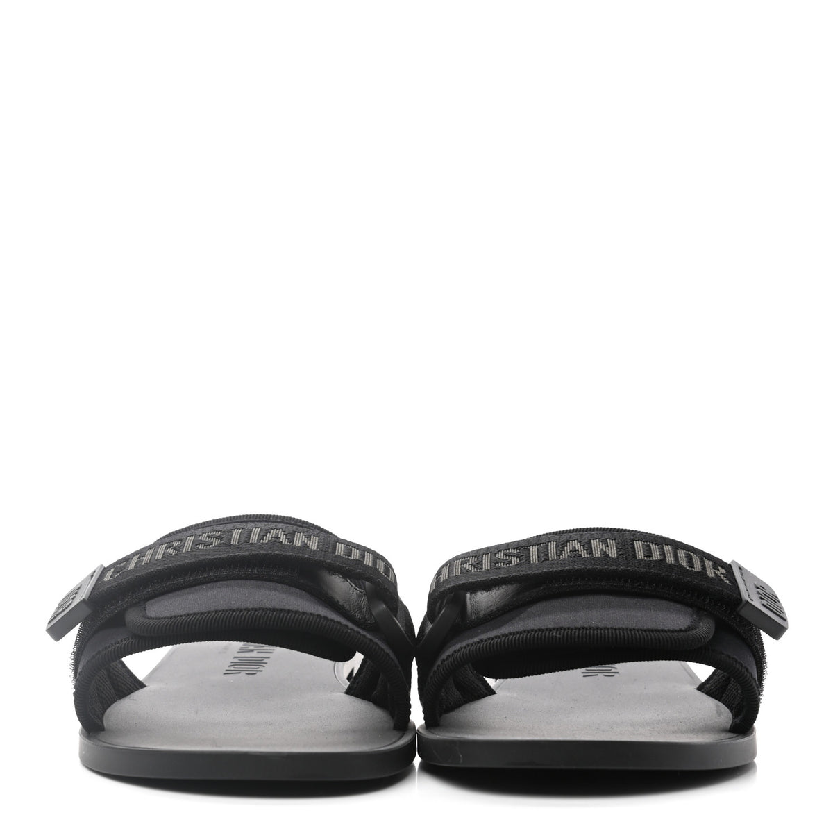 Christian Dior Technical Stretch Fabric Camouflage Dio(r)evolution Slide Sandals 38 Black Military 2 of 8