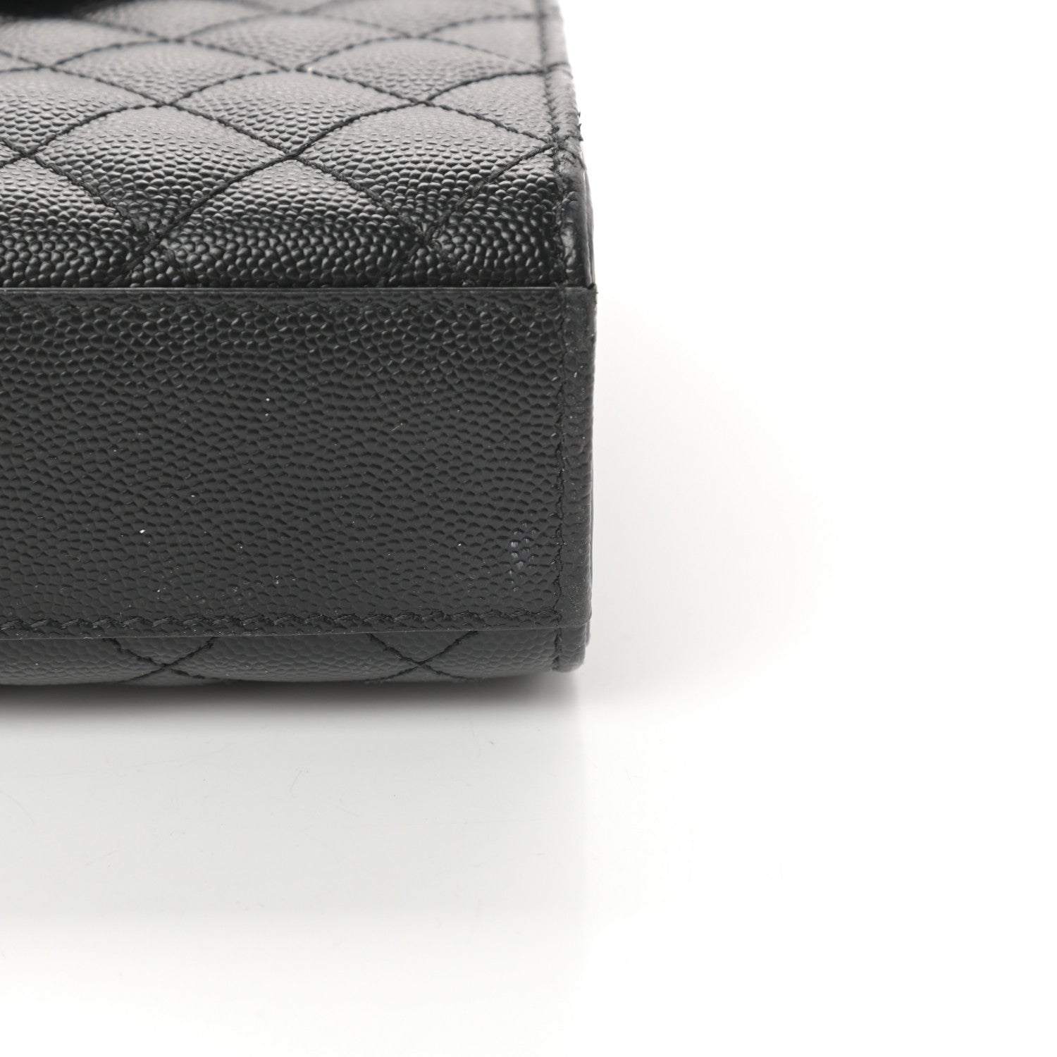 Saint Laurent Grain De Poudre Textured Mixed Matelasse Triquilt Medium Monogram Satchel Black 11 of 13
