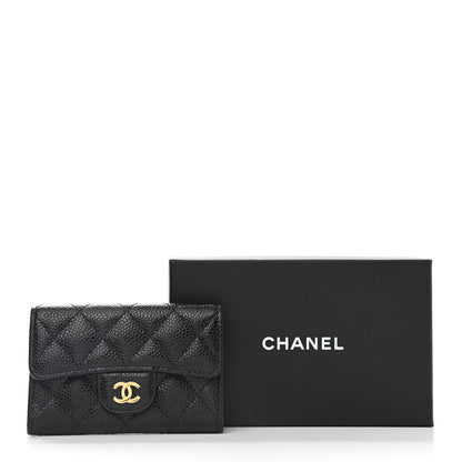 Chanel Caviar Quilted Flap Card Holder Black 9 of 9