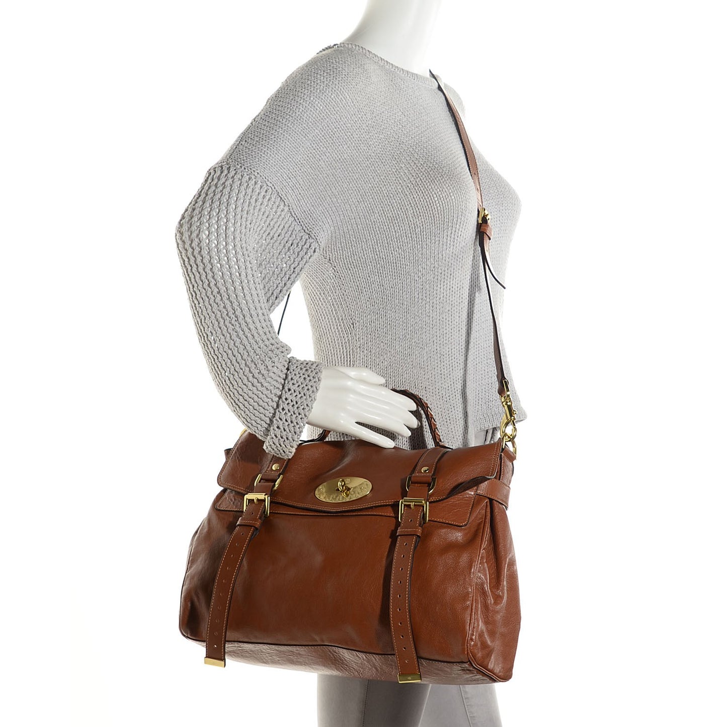 Soft Buffalo Leather Oversized Alexa Oak