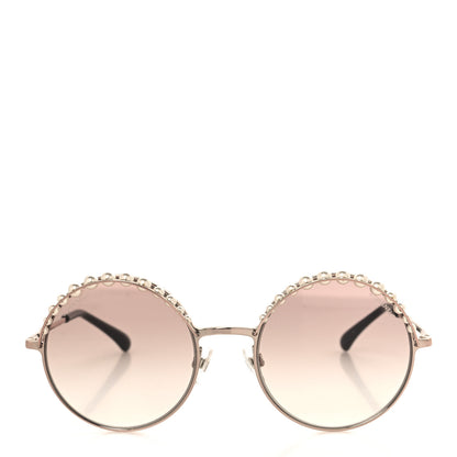 Chanel Pearl Round Sunglasses 4234-H Rose Gold 2 of 8