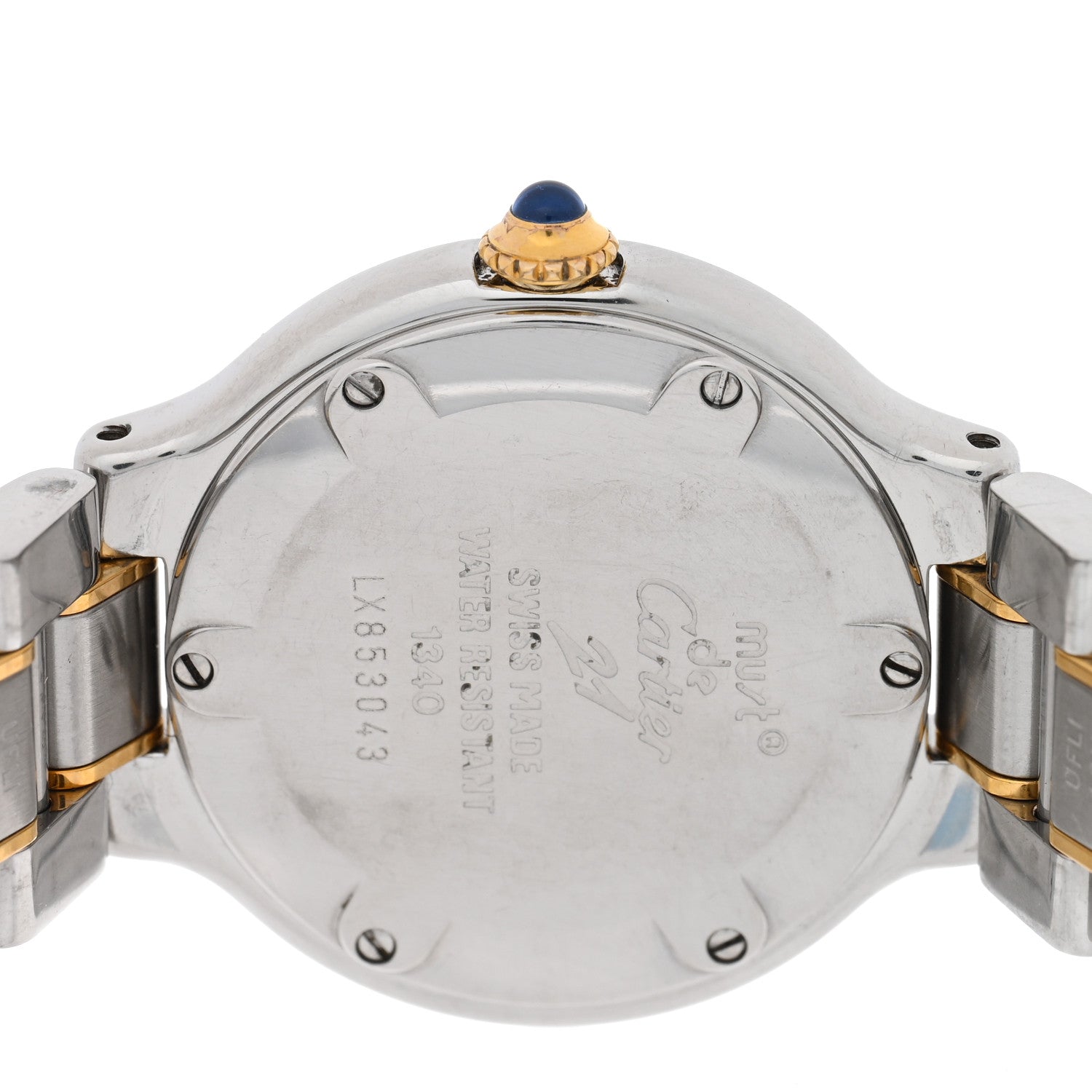 Cartier Stainless Steel 18K Yellow Gold 28mm Must de 21 Quartz Watch 4 of 4