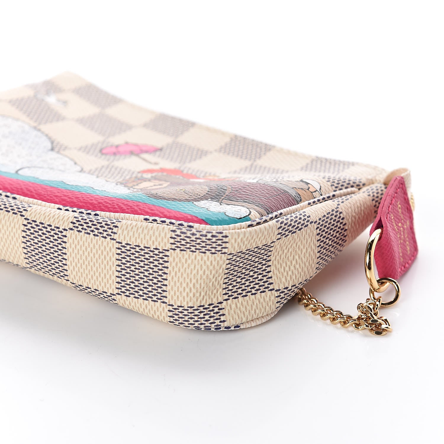 Louis Vuitton Damier Azur 2015 Christmas Animation Mini Pochette Accessories 9 of 10