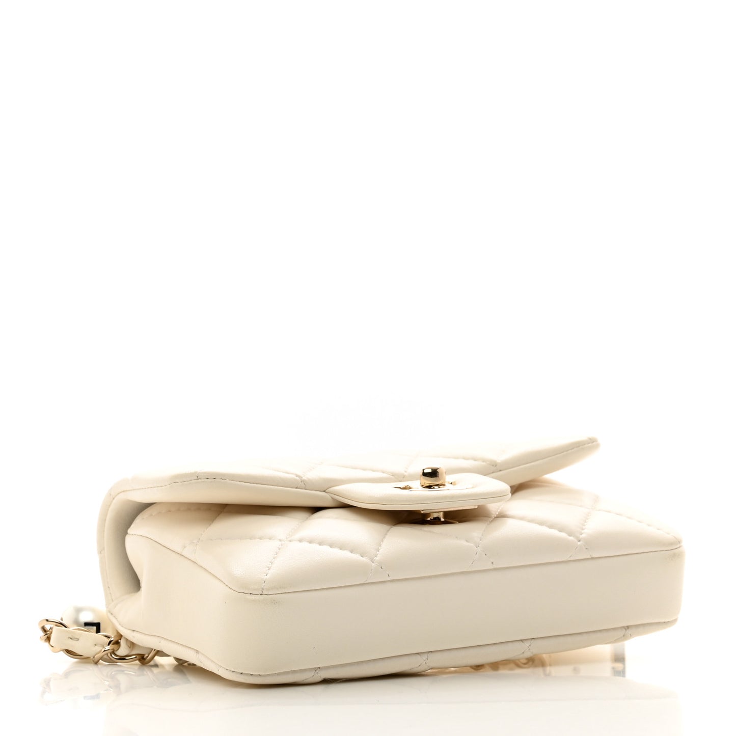 Lambskin Quilted Mini My Precious Waist Bag White