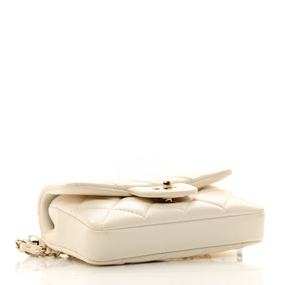 Chanel Lambskin Quilted Mini My Precious Waist Bag White 4 of 12