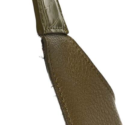 Givenchy Calfskin Crocodile Embossed Medium G-Lock Hobo Dark Khaki 10 of 12