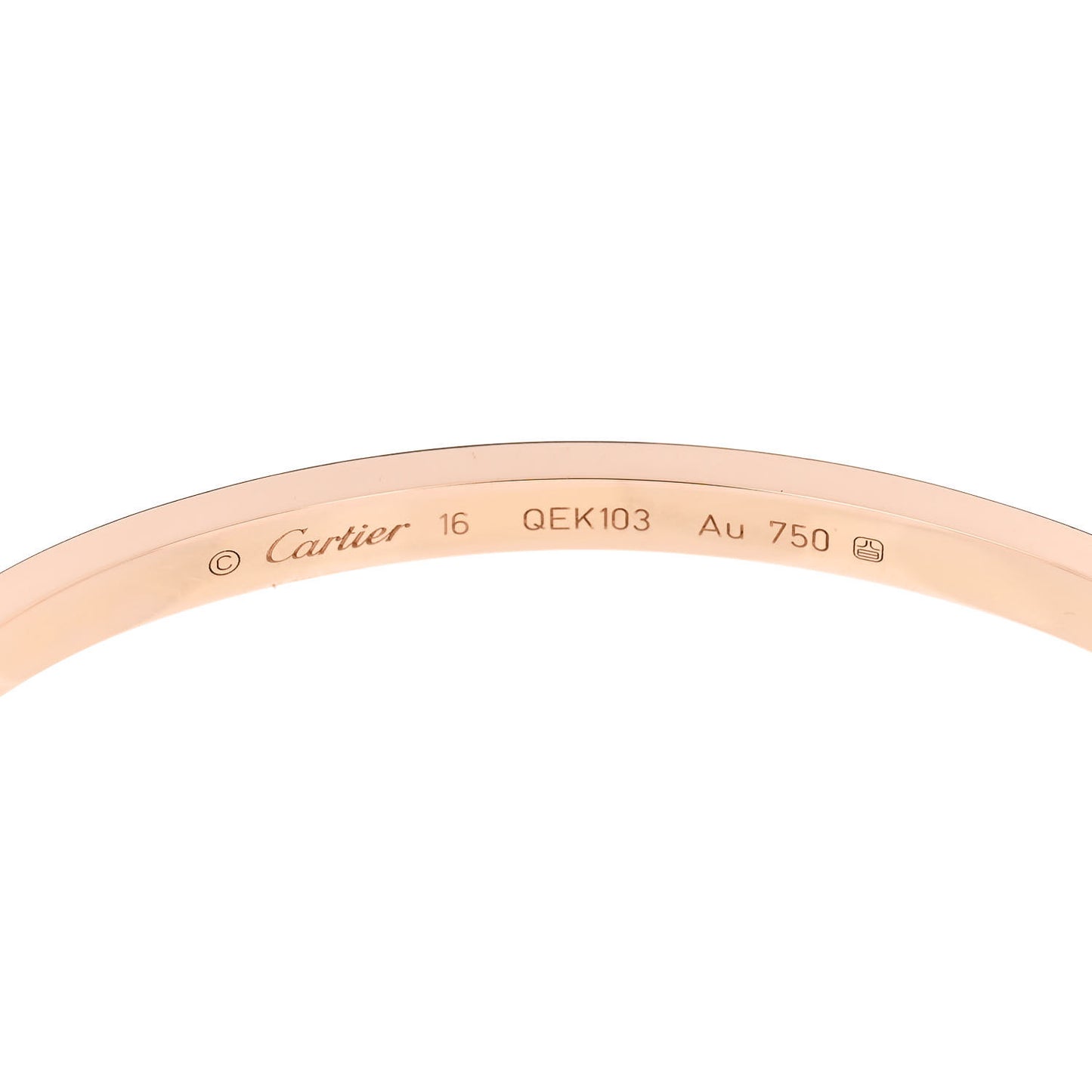 18K Pink Gold Small LOVE Bracelet 16