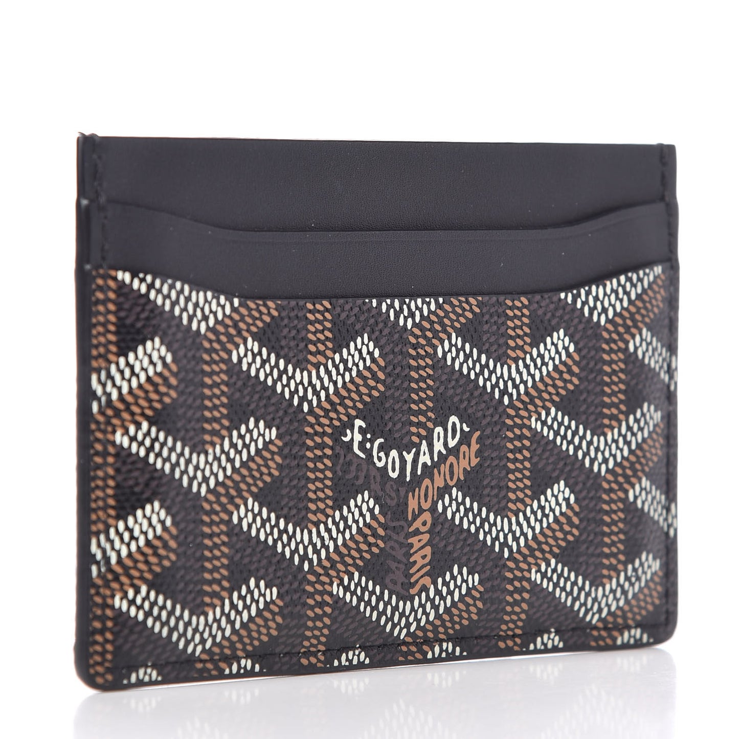 Goyardine Saint Sulpice Card Holder Black