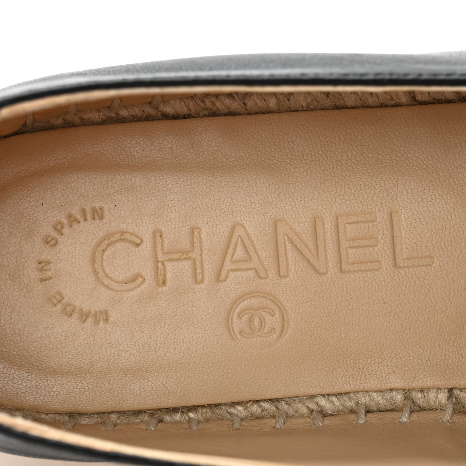 Chanel Lambskin CC Espadrilles 36 Black 8 of 11