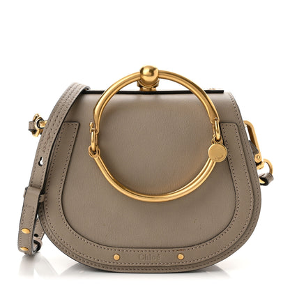 Chloe Calfskin Suede Small Nile Bracelet Bag Motty Grey 1 of 9