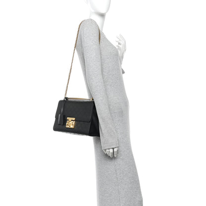 Gucci Guccissima Medium Padlock Shoulder Bag Black 2 of 10