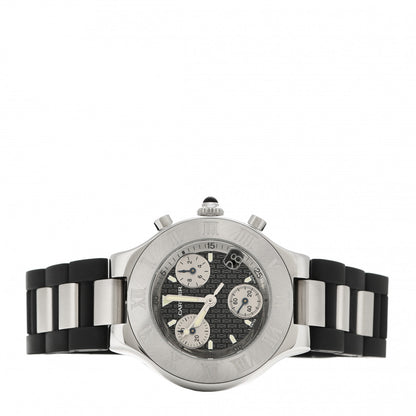 Cartier Stainless Steel Rubber 38mm Must 21 Chronoscaph Quartz Watch Black 2 of 4