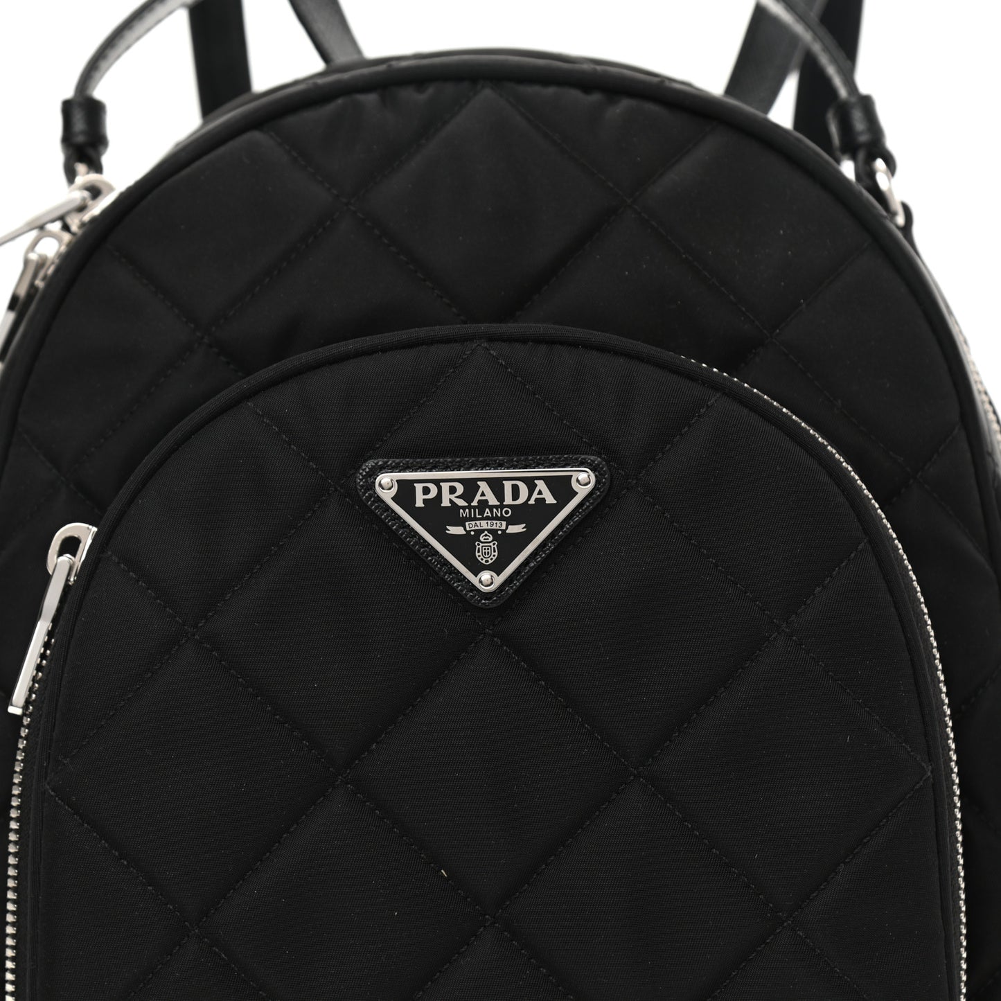 Nylon Tessuto Impuntu Quilted Backpack Black