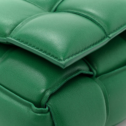 Bottega Veneta Lambskin Maxi Intreccio Padded Chain Cassette Crossbody Bag Racing Green 10 of 12