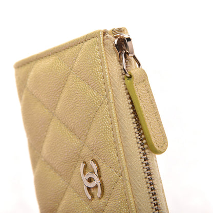 Chanel Iridescent Caviar Quilted Key Holder Case Yellow 9 of 10