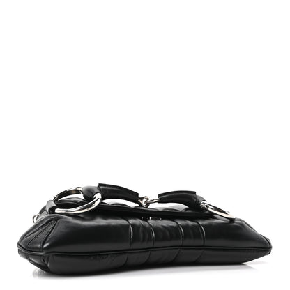 Gucci Nappa Vertical Matelasse Medium Maxi Horsebit Chain Shoulder Bag Black 4 of 11