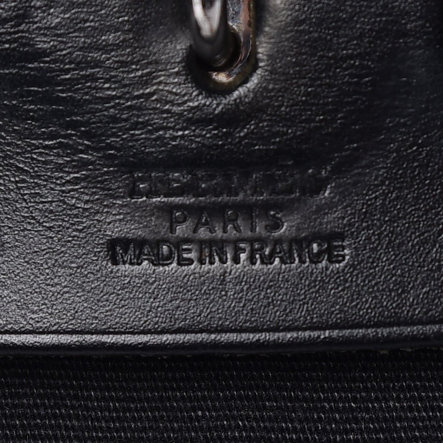 Toile Vache Calfskin Herbag 30 PM Black Natural