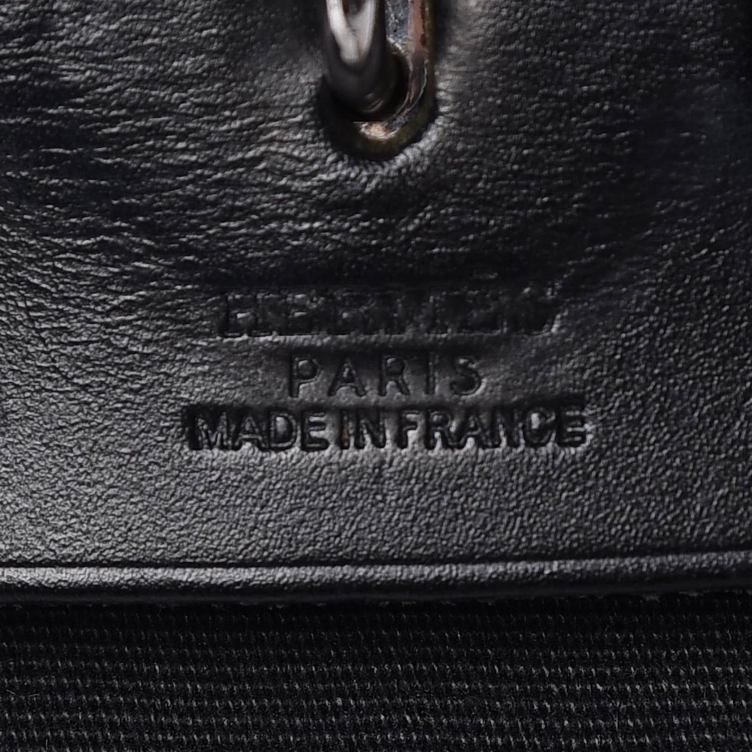 Hermes Toile Vache Calfskin Herbag 30 PM Black Natural 8 of 29