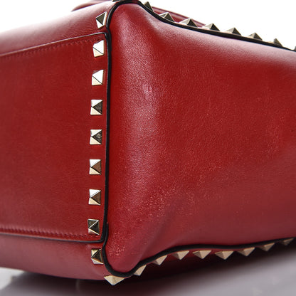 Valentino Garavani Vitello Rockstud Double Handle Tote Rosso Valentino 14 of 18