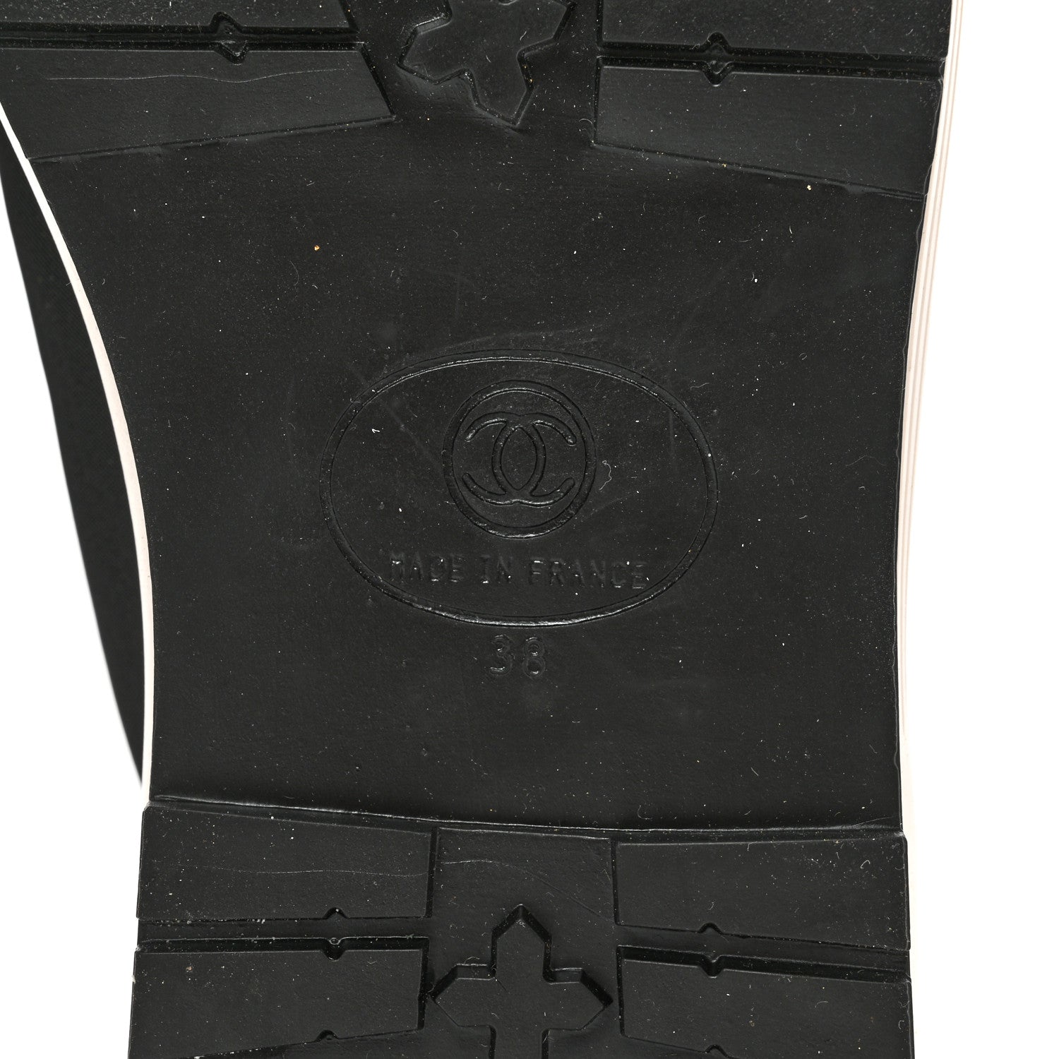 Chanel Nylon Suede CC Sneakers 38 Black 6 of 11