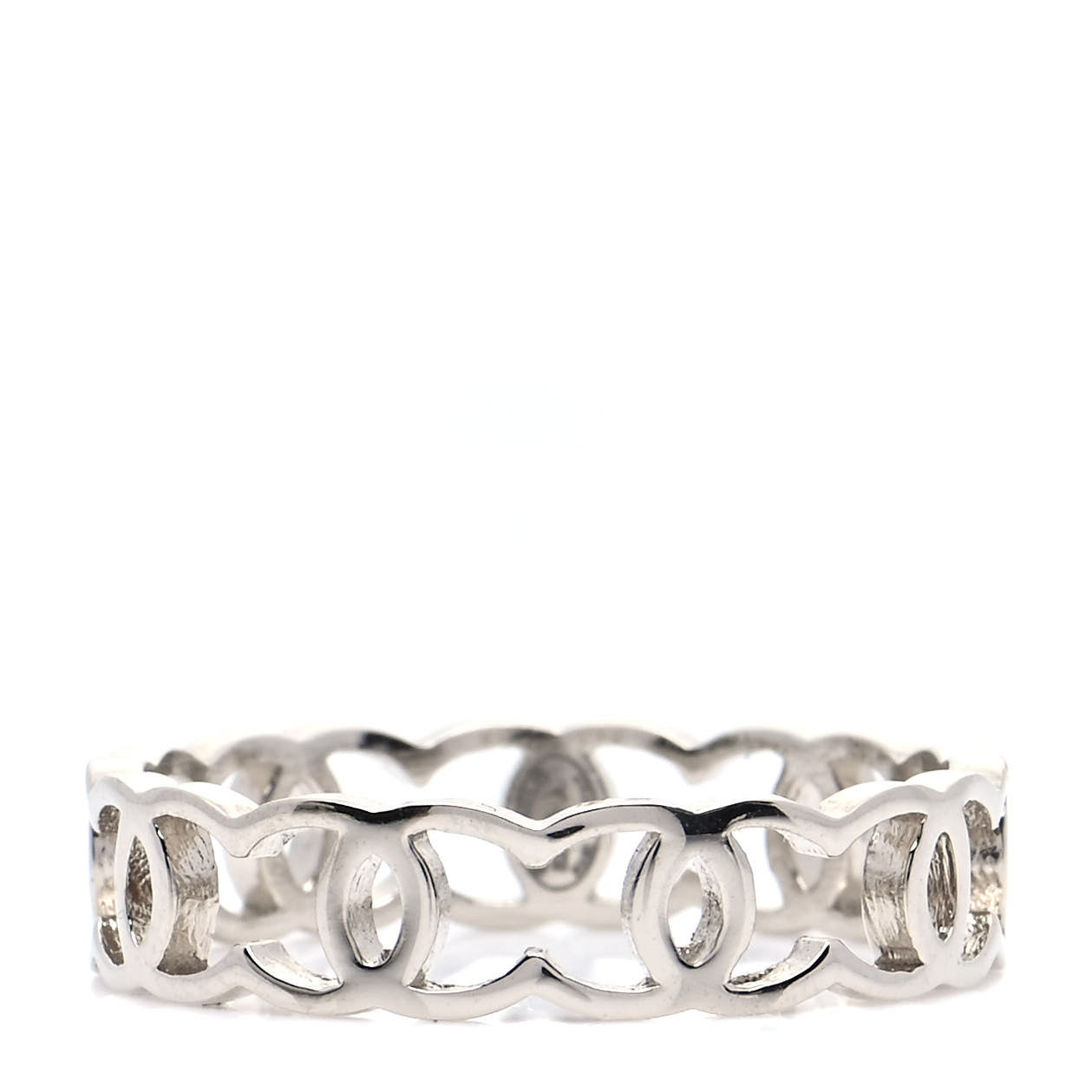 Metal CC Ring 54 6.75 Light Gold