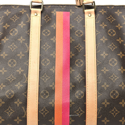 Louis Vuitton Monogram My LV Heritage Keepall Bandouliere 55 Fuchsia Orange 6 of 10