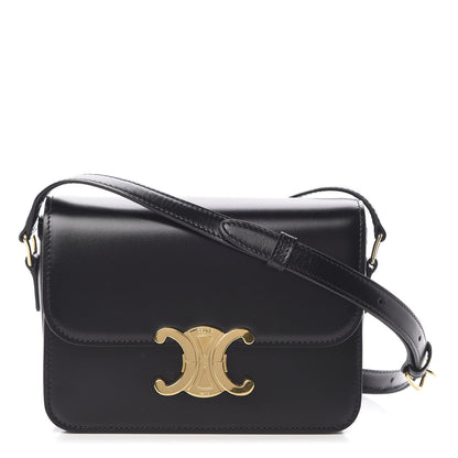 Celine Shiny Calfskin Nano Triomphe Black 1 of 13