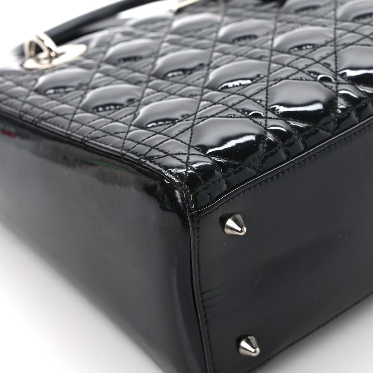 Patent Cannage Medium Lady Dior Black