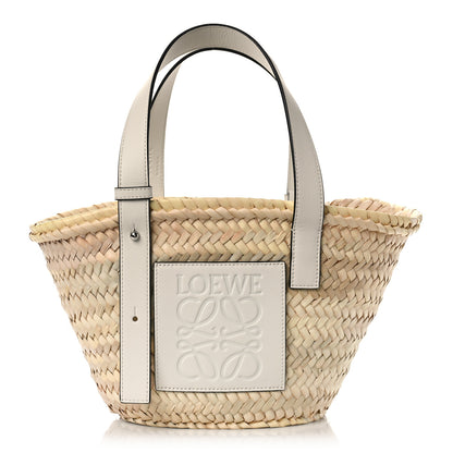 Loewe Raffia Small Basket Tote Bag Natural White 1 of 10
