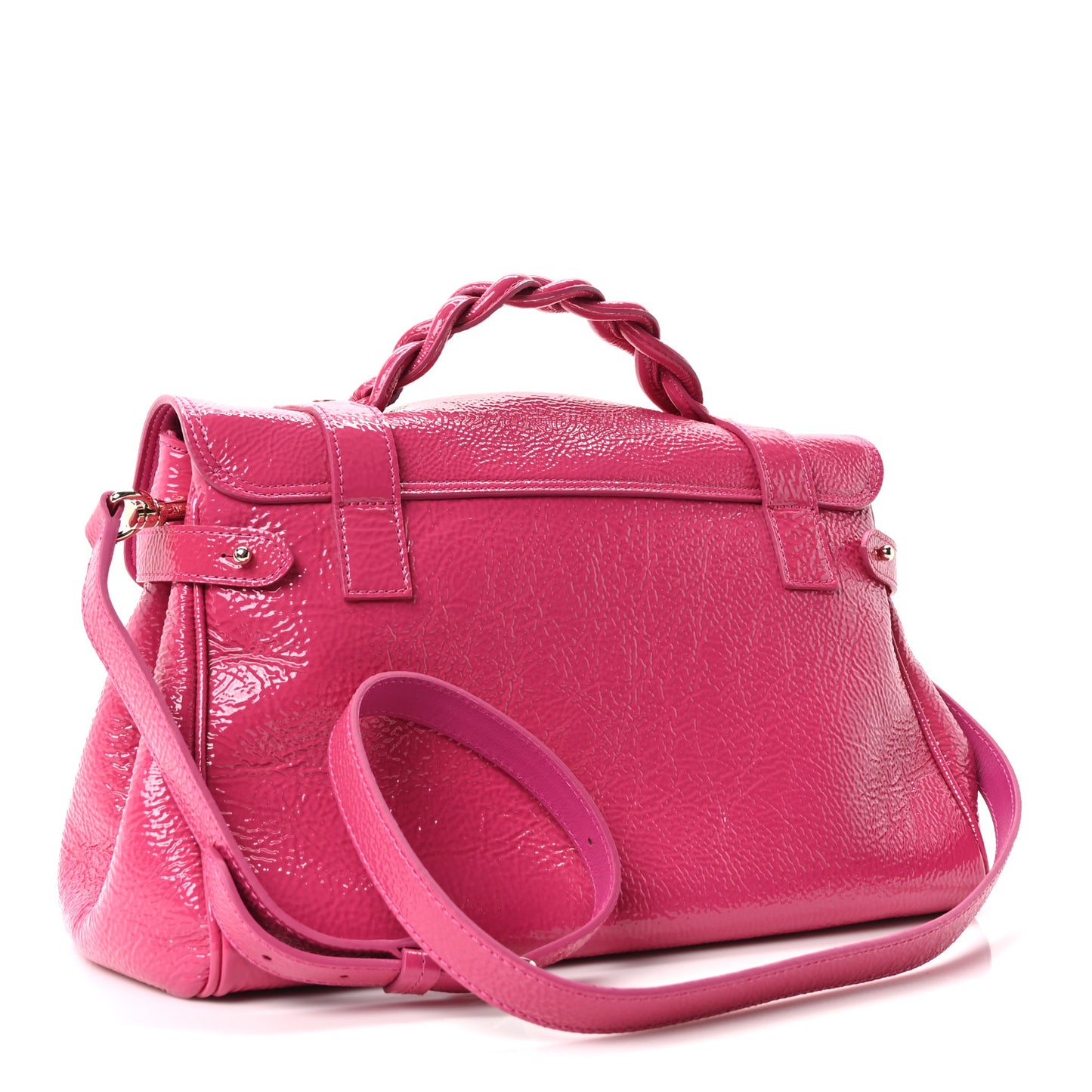Spongy Patent Small Alexa Pink