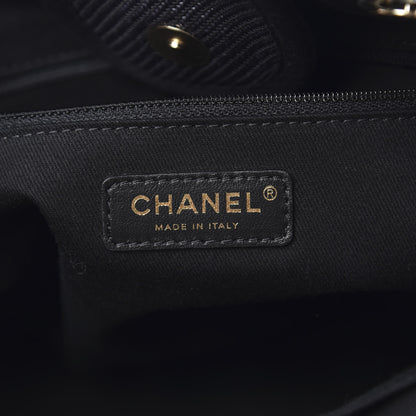 Chanel Mixed Fibers Calfskin Medium Deauville Tote Blue 6 of 10