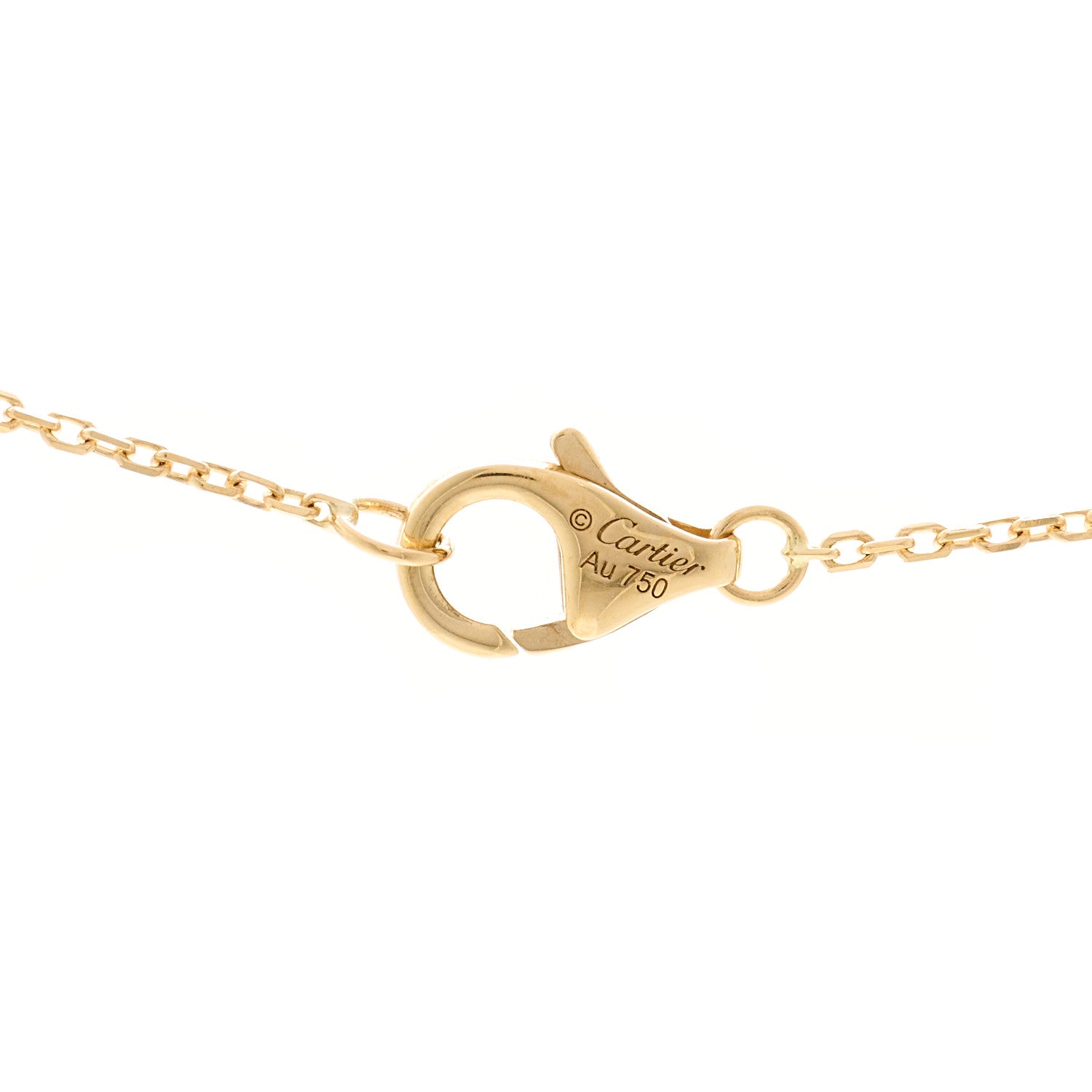 Cartier 18K Yellow Gold Diamond Mother of Pearl XS Amulette de Cartier Pendant Necklace 4 of 4
