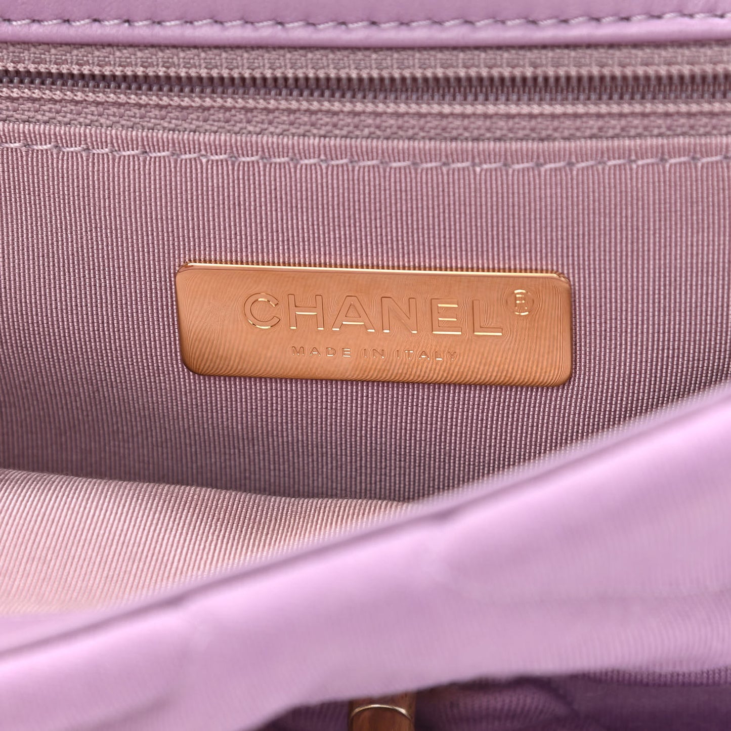 Jersey Lambskin Quilted Medium Chanel 19 Light Flap Purple