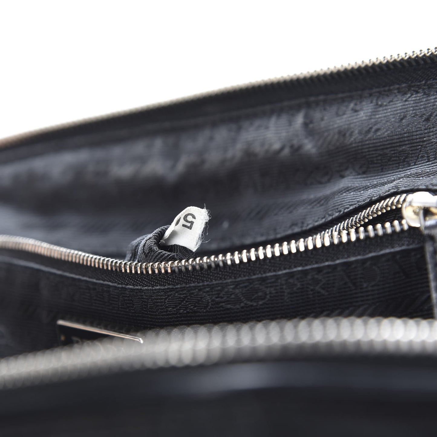 Tessuto Nylon Soft Calf Zip Around Satchel Black