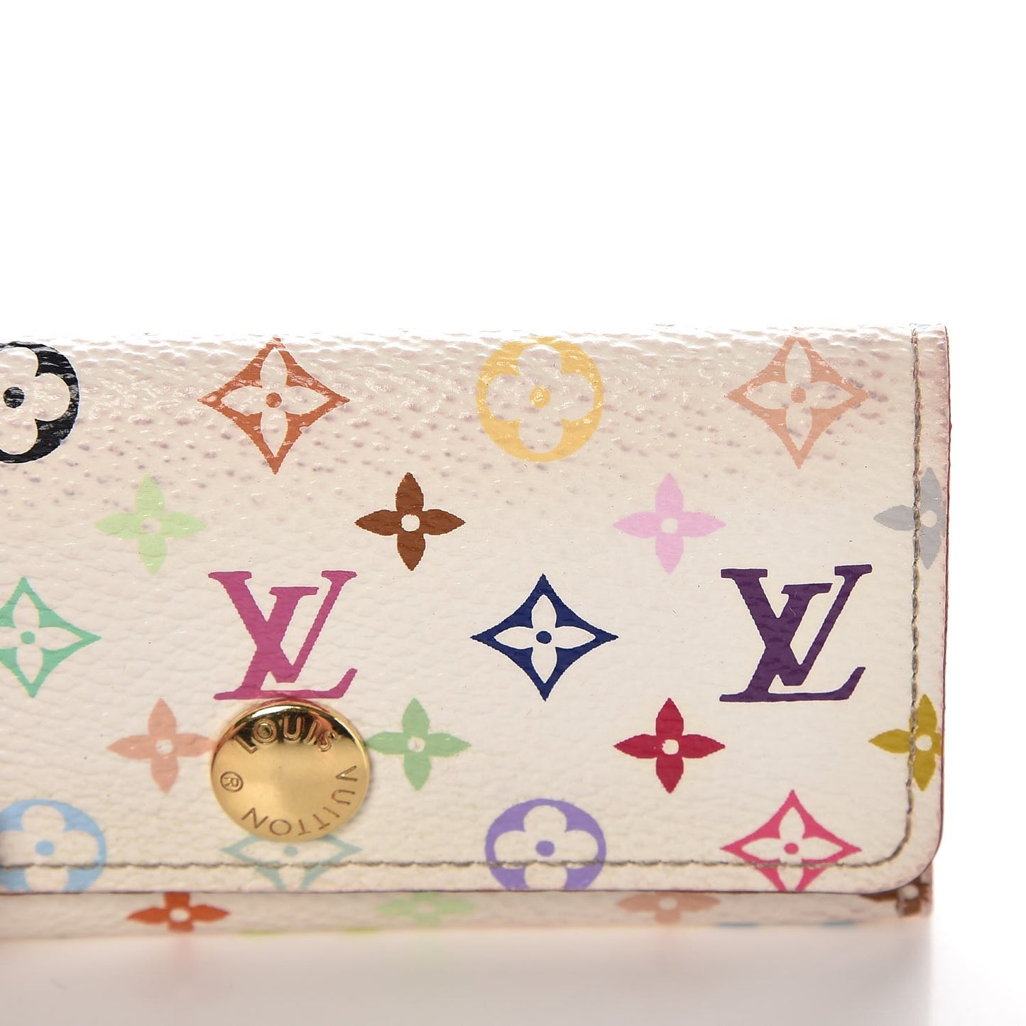 Monogram Multicolor Multicles 4 Key Holder White Litchi