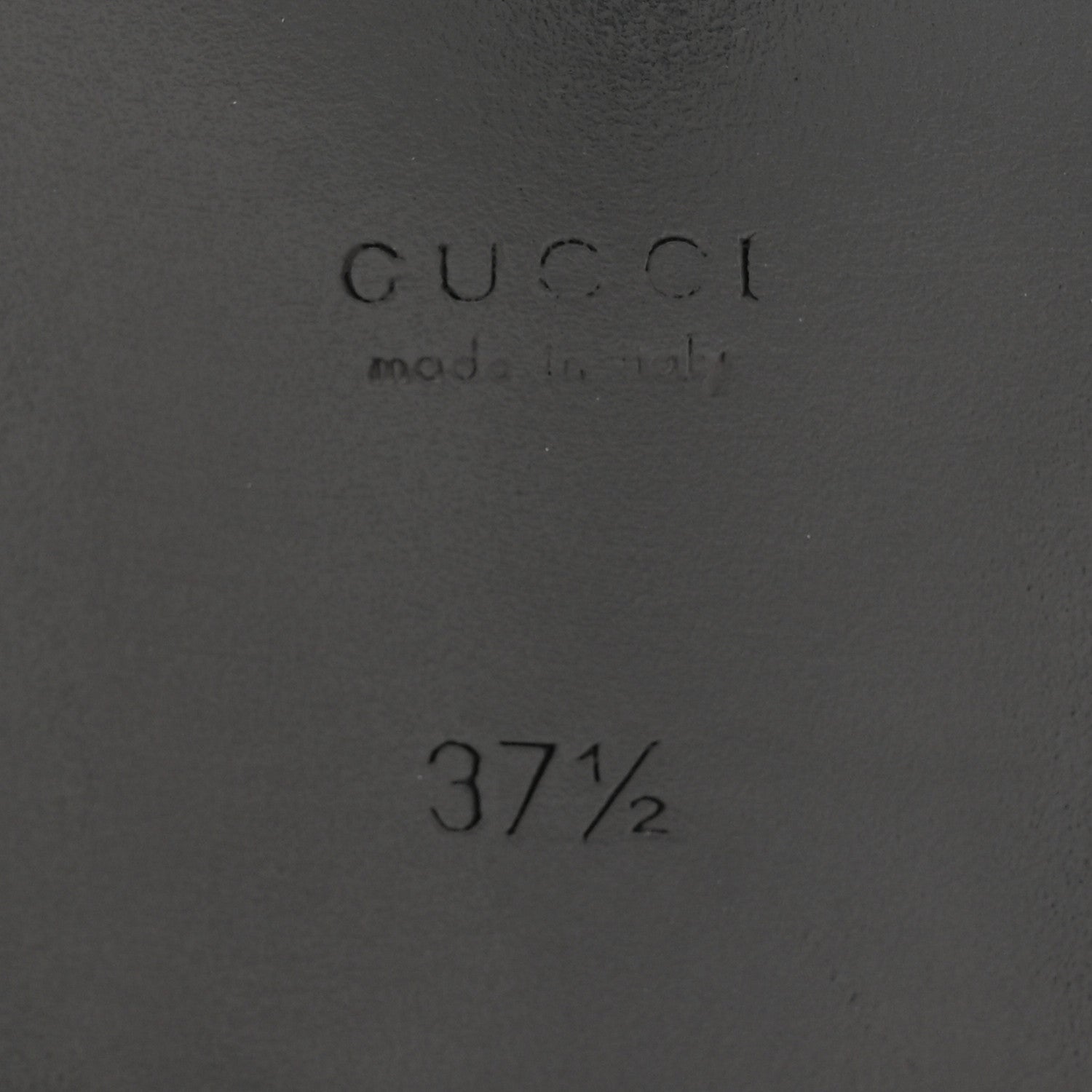 Gucci Goatskin Womens Logo 15mm Loafers 37.5 Black 6 of 10