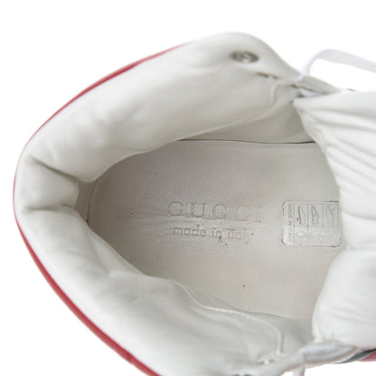 Gucci Calfskin Web Mens High Top Sneakers 10 White 10 of 11