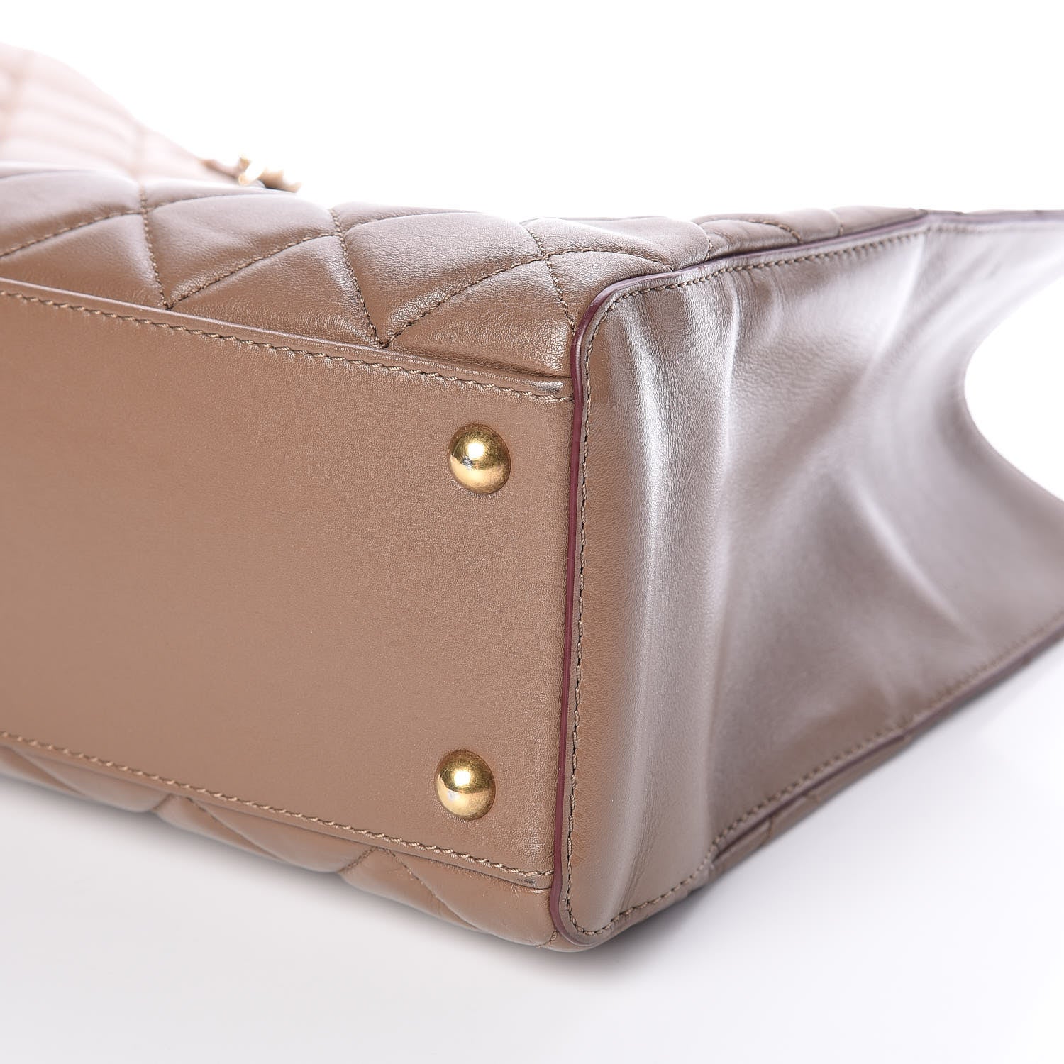 Chanel Calfskin Quilted Large Shopping Tote Brown 10 of 11
