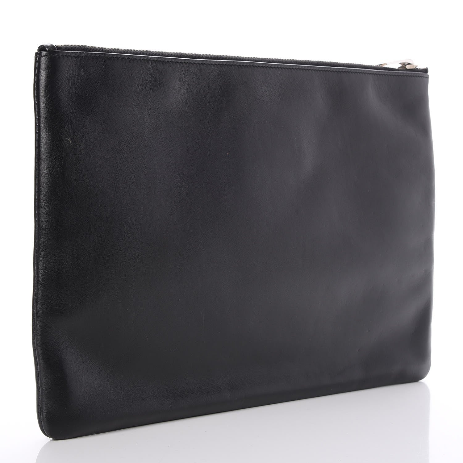 Saint Laurent Calfskin Studded Letters Zipped Clutch Black 3 of 11