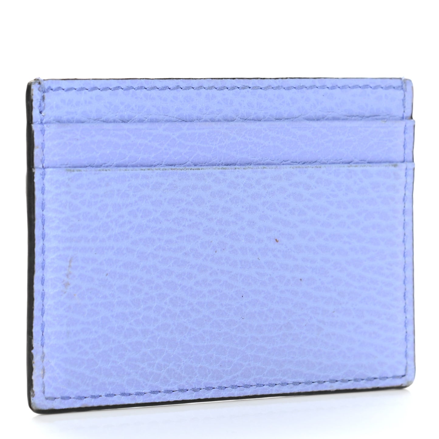 Calfskin Garden Bat Card Holder Periwinkle