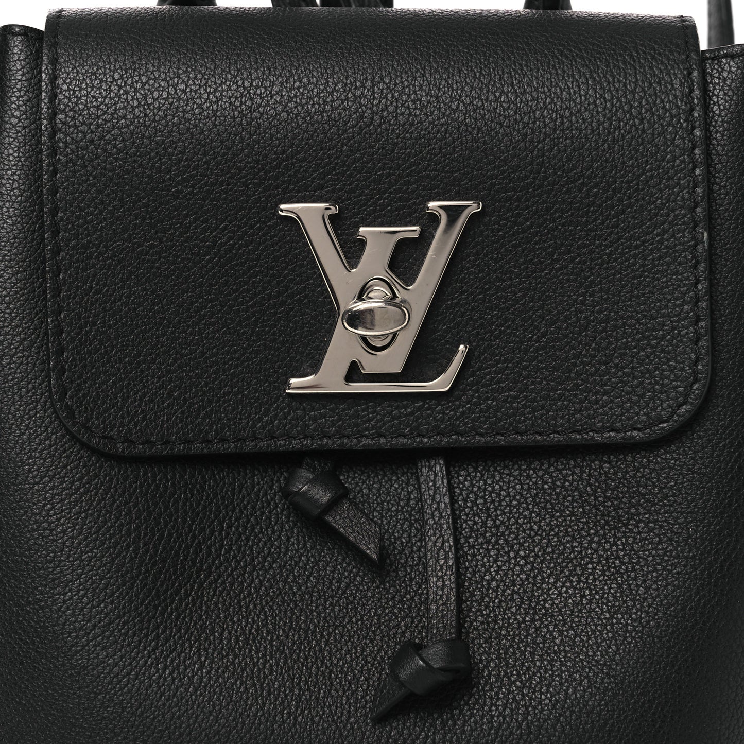 Calfskin Lockme Mini Backpack Black