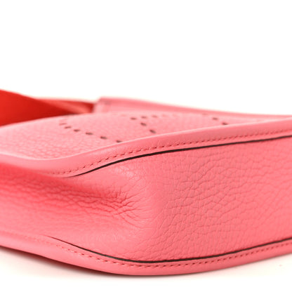 Hermes Taurillon Clemence Amazone Evelyne TPM Rose Azalee Rouge Pivoine 10 of 11