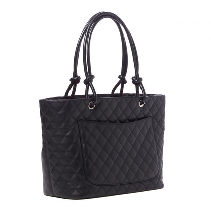 Chanel Calfskin Quilted Large Cambon Tote Black 2 of 9